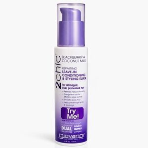 Giovanni 2Chic Blackberry & Coconut Milk Leave-In Conditioner 4oz - NEW